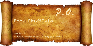 Pock Oktávia névjegykártya